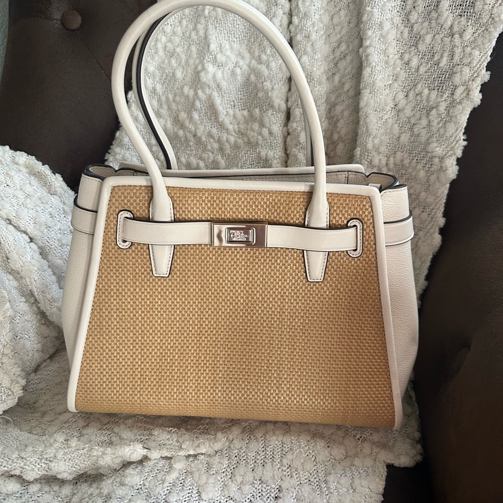 Kate Spades Lucia Straw Satchel -Medium